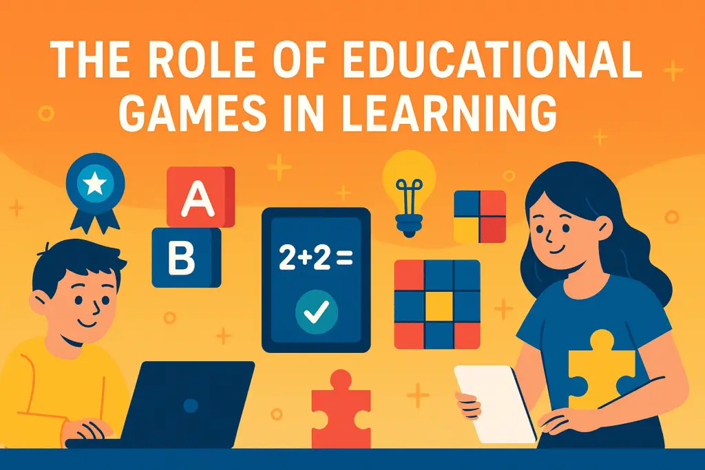 Students engaged in educational games enhancing learning